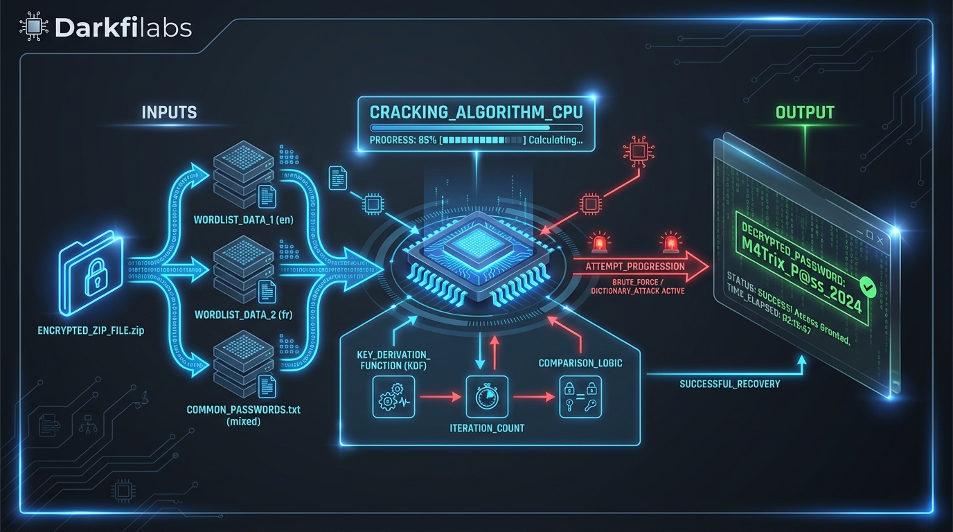 Password Cracking: วิธีปลดล็อก ZIP File ที่ถูกเข้ารหัส